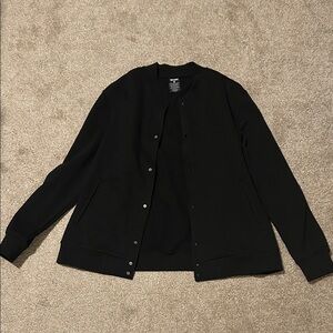 Sleek Black Varsity Jacket